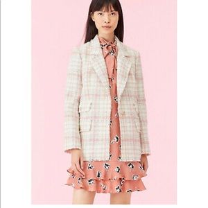Rebecca Taylor pink tweed blazer